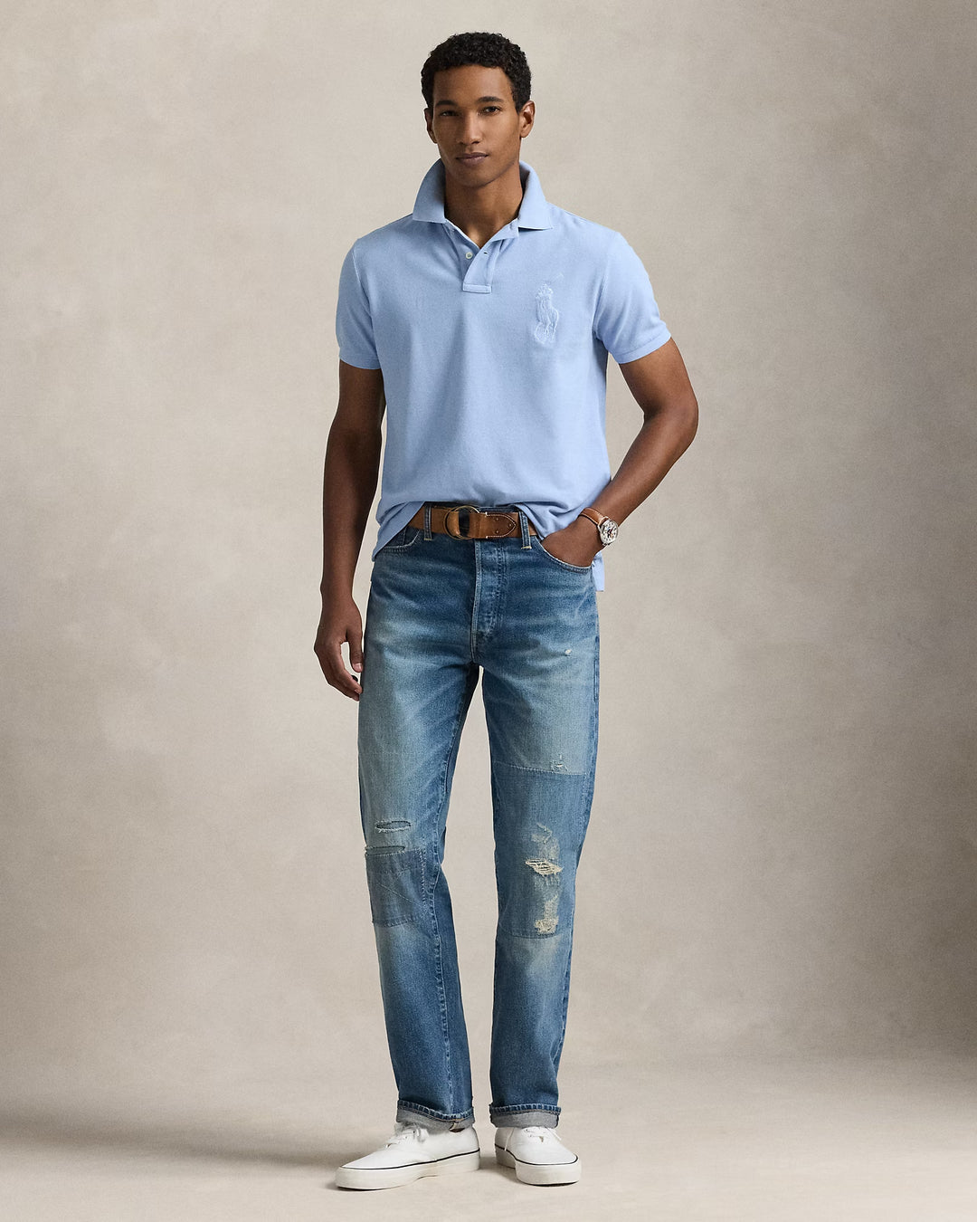 Ralph Lauren Classic Fit Big Pony Mesh Polo Shirt