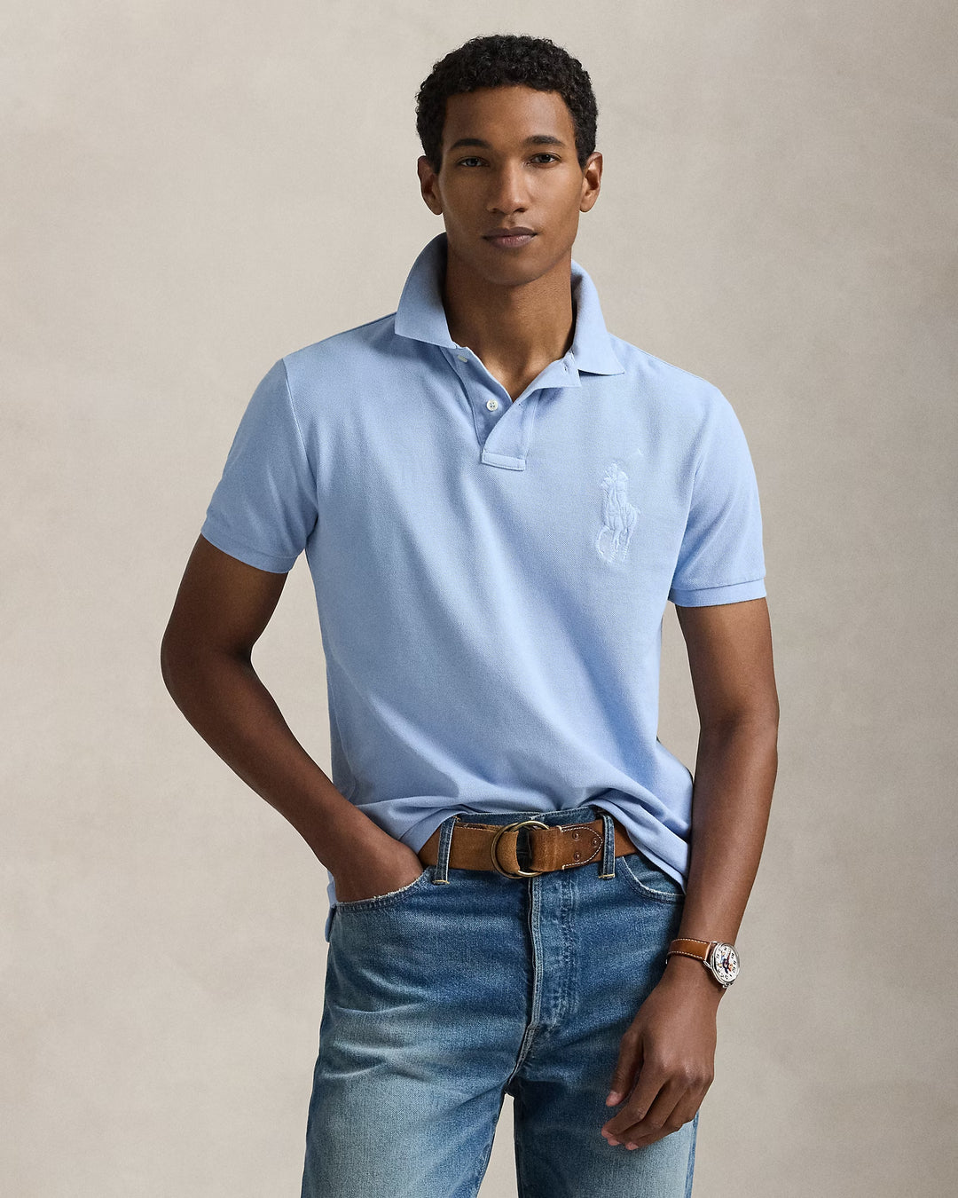 Ralph Lauren Classic Fit Big Pony Mesh Polo Shirt
