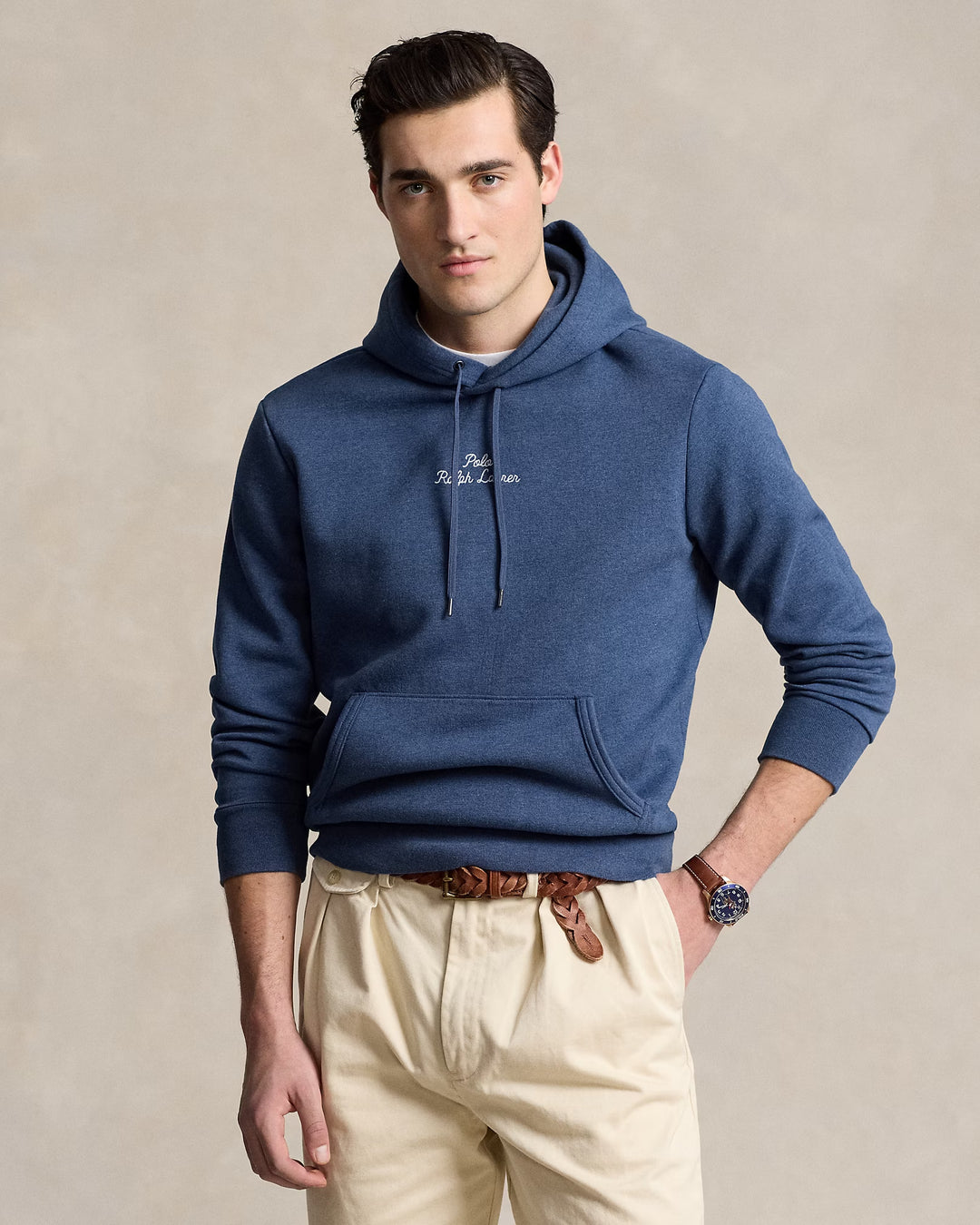 Ralph Lauren Logo Double-Knit Hoodie