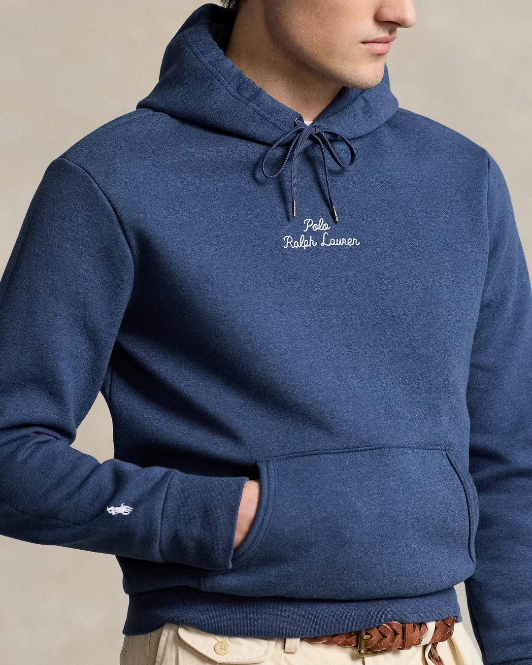 Ralph Lauren Logo Double-Knit Hoodie