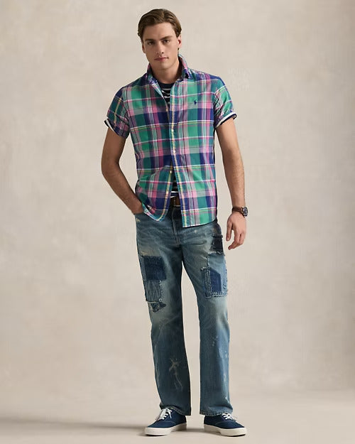 Ralph Lauren Classic Fit Plaid Oxford Shirt