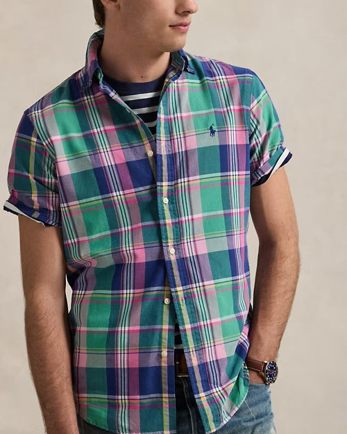 Ralph Lauren Classic Fit Plaid Oxford Shirt