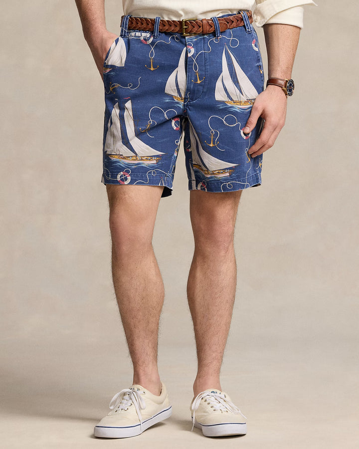 Ralph Lauren 8-Inch Straight Fit Sailboat Twill Short
