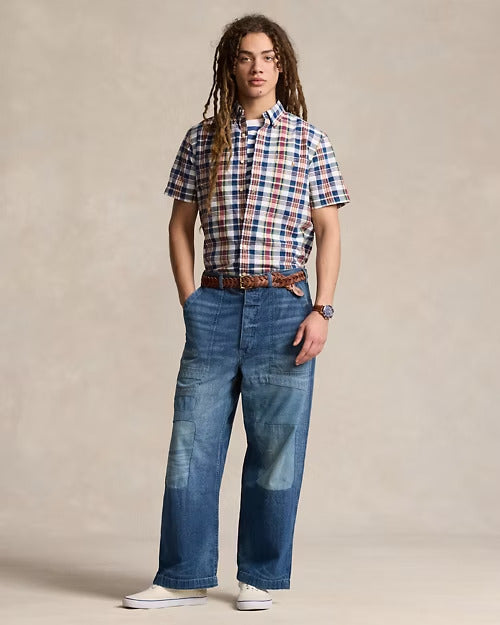 Ralph Lauren Classic Fit Plaid Oxford Shirt