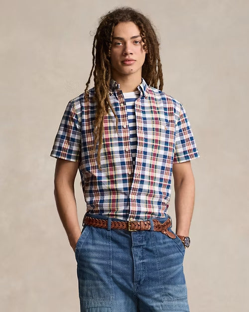 Ralph Lauren Classic Fit Plaid Oxford Shirt