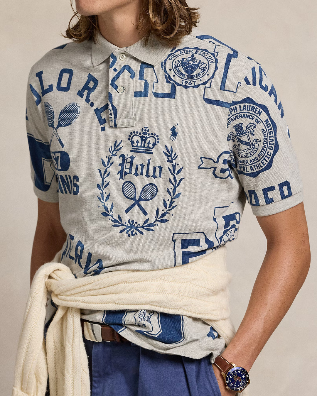 Ralph Lauren Classic Fit Mesh Graphic Polo Shirt