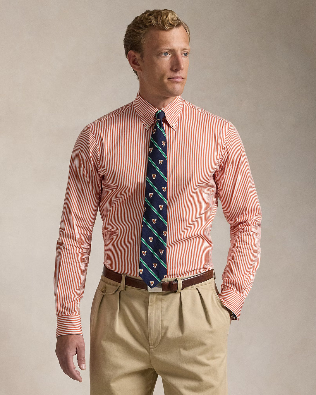 Ralph Lauren Classic Fit Striped Poplin Shirt