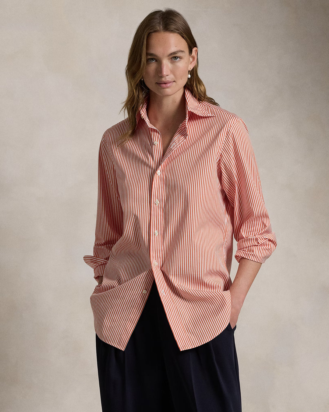 Ralph Lauren Classic Fit Striped Poplin Shirt