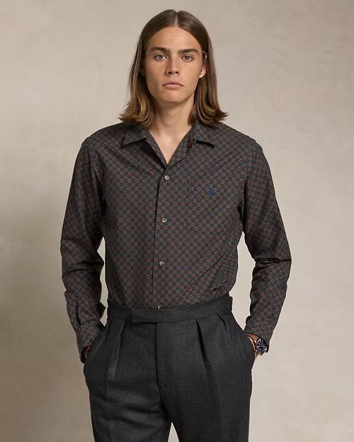 Ralph Lauren Classic Fit Foulard Oxford Camp Shirt