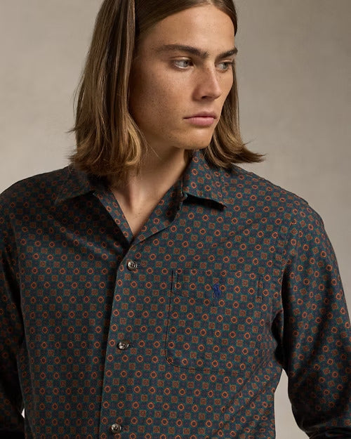 Ralph Lauren Classic Fit Foulard Oxford Camp Shirt