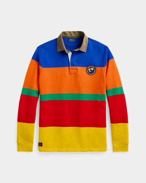 Ralph Lauren Classic Fit Striped Fleece Rugby Shirt