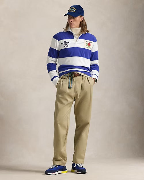 Ralph Lauren Classic Fit Striped Jersey Rugby Shirt