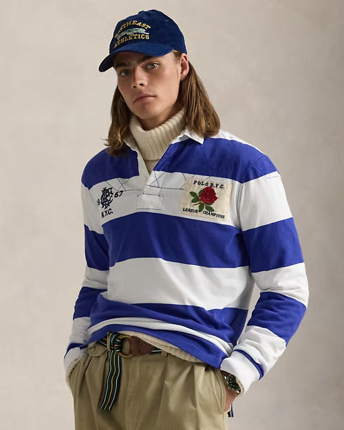 Ralph Lauren Classic Fit Striped Jersey Rugby Shirt