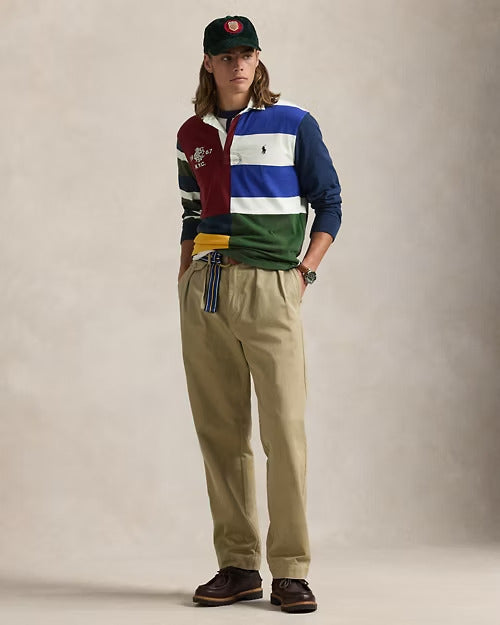 Ralph Lauren Classic Fit Patchwork Jersey Rugby Shirt