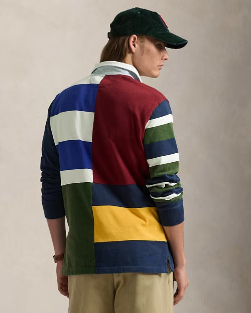 Ralph Lauren Classic Fit Patchwork Jersey Rugby Shirt