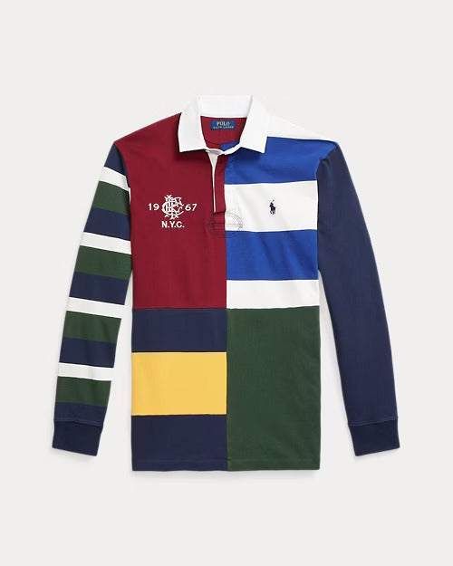 Ralph Lauren Classic Fit Patchwork Jersey Rugby Shirt