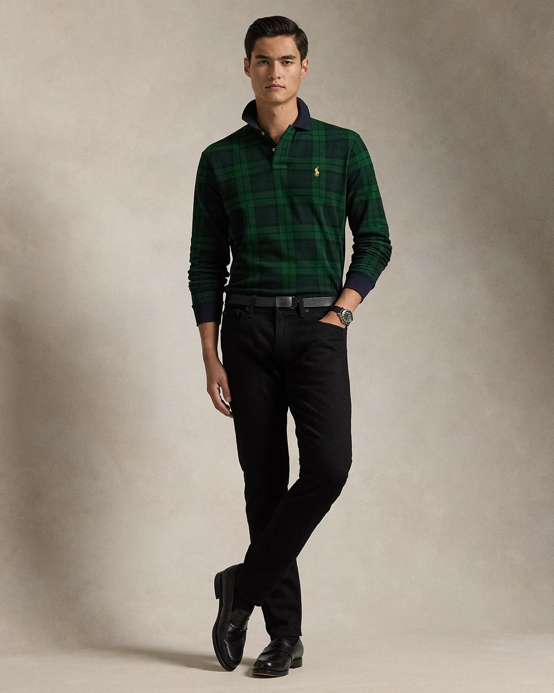 Ralph Lauren Classic Fit Plaid Polo Crest Polo Shirt