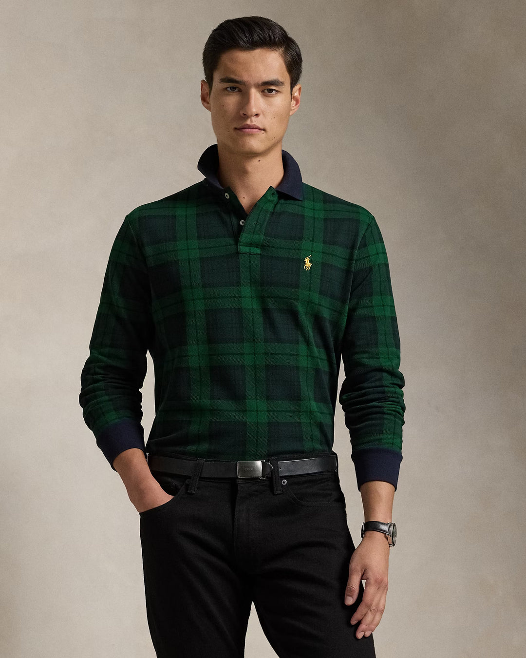 Ralph Lauren Classic Fit Plaid Polo Crest Polo Shirt