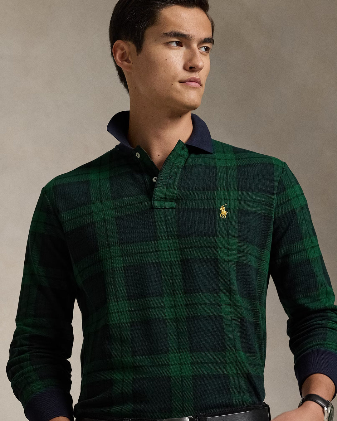 Ralph Lauren Classic Fit Plaid Polo Crest Polo Shirt