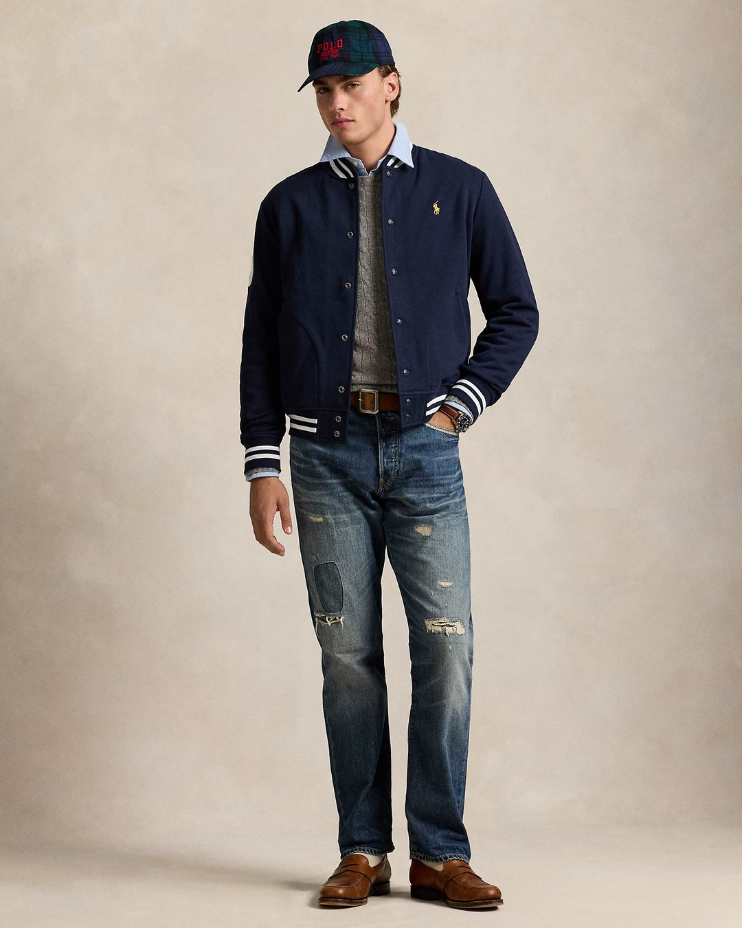 Ralph Lauren Polo Crest Fleece Baseball Jacket