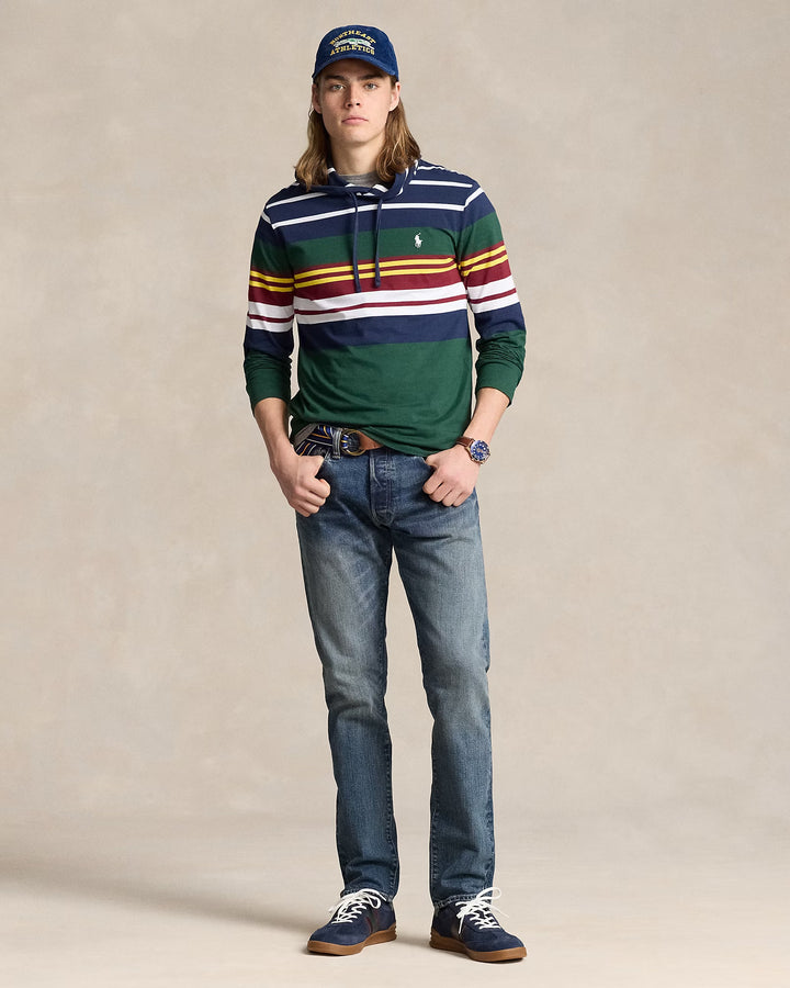 Ralph Lauren Striped Jersey Hooded T-Shirt