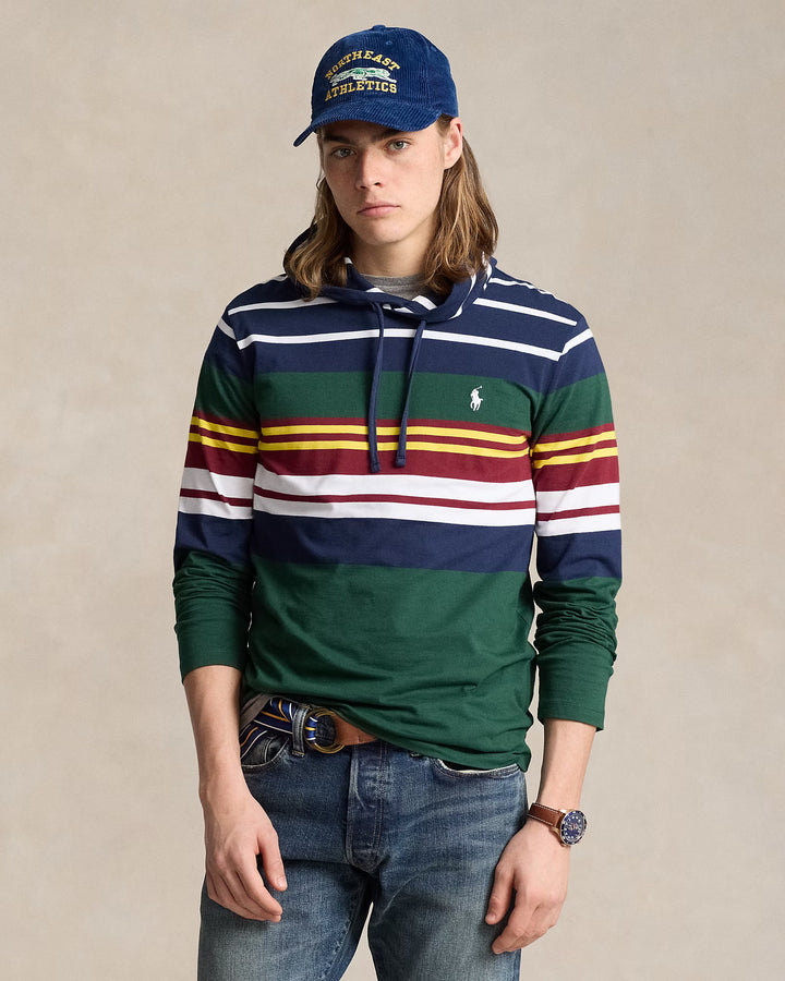 Ralph Lauren Striped Jersey Hooded T-Shirt