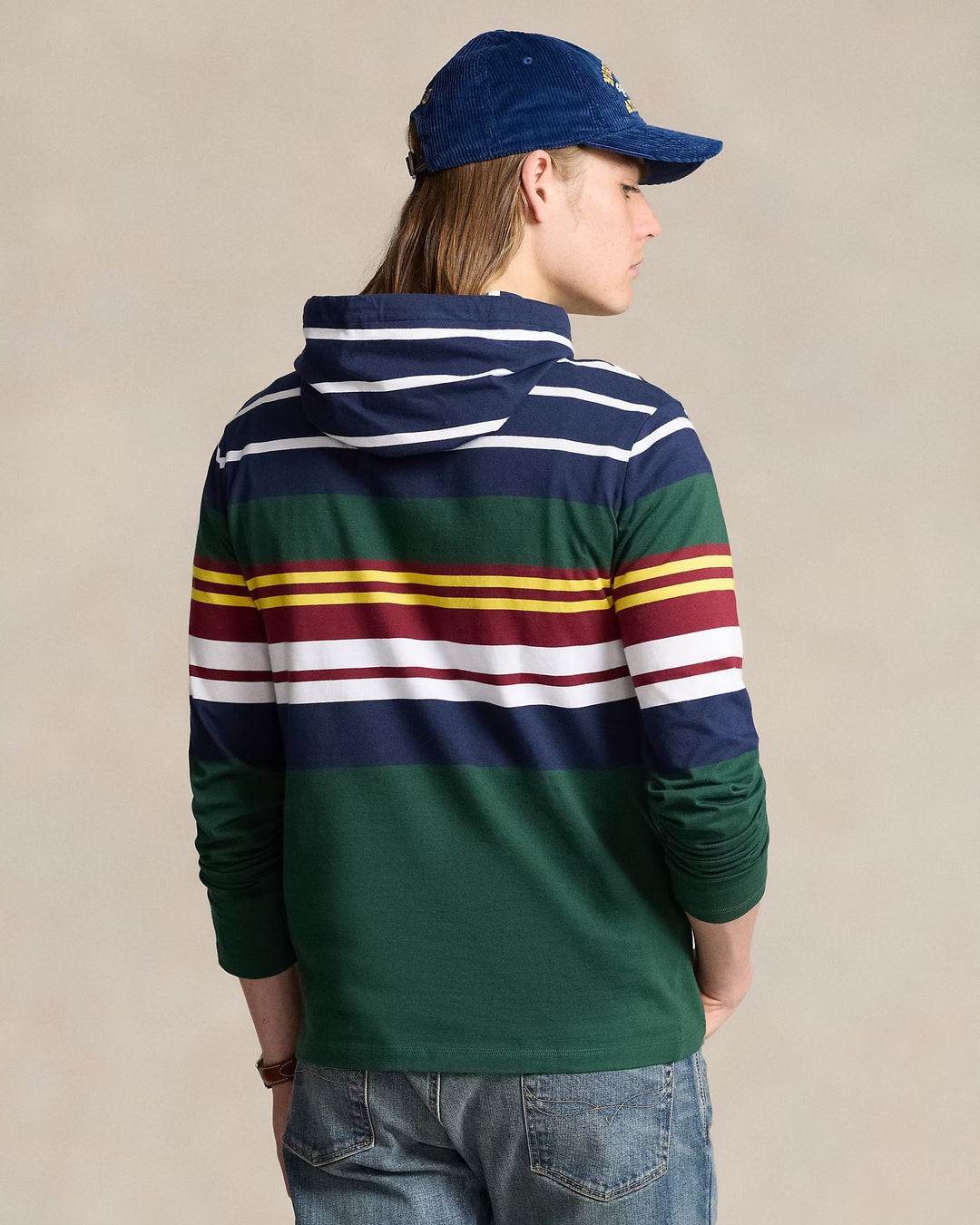 Ralph Lauren Striped Jersey Hooded T-Shirt