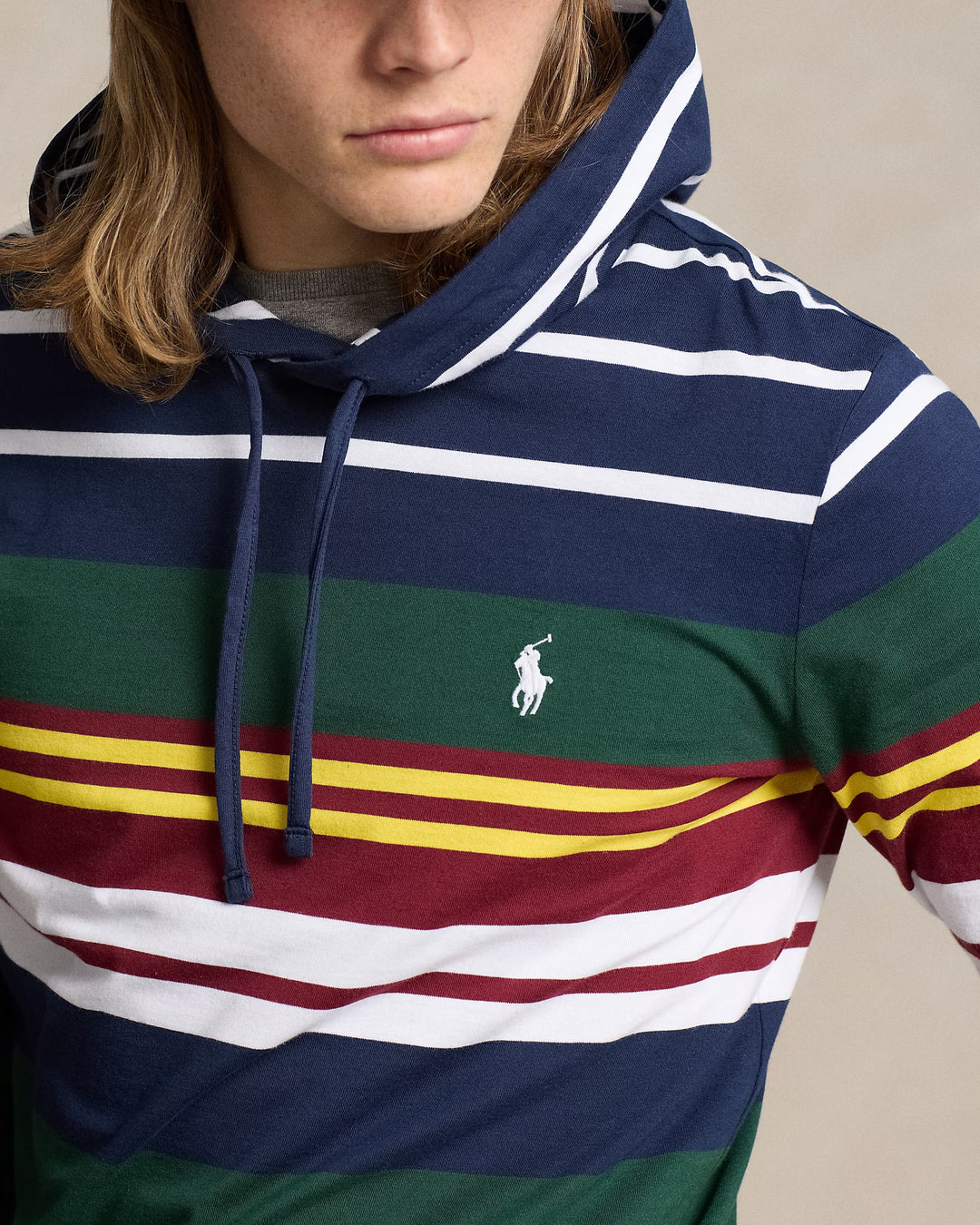 Ralph Lauren Striped Jersey Hooded T-Shirt