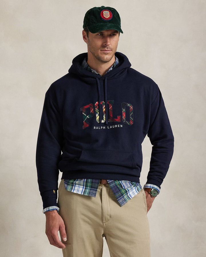 Ralph Lauren The Big Fit RL Fleece Plaid-Logo Hoodie