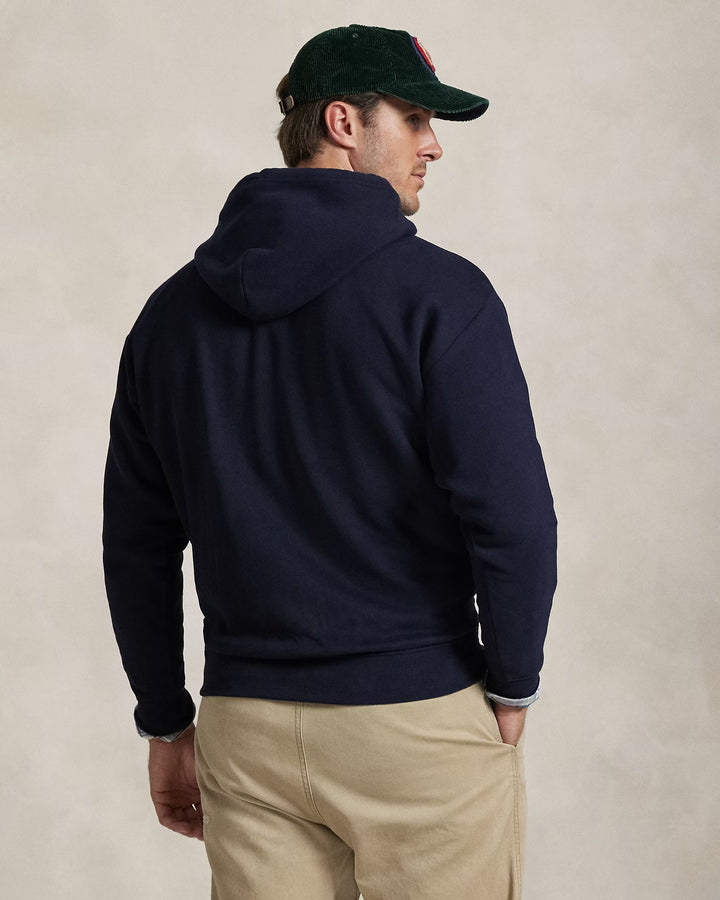 Ralph Lauren The Big Fit RL Fleece Plaid-Logo Hoodie