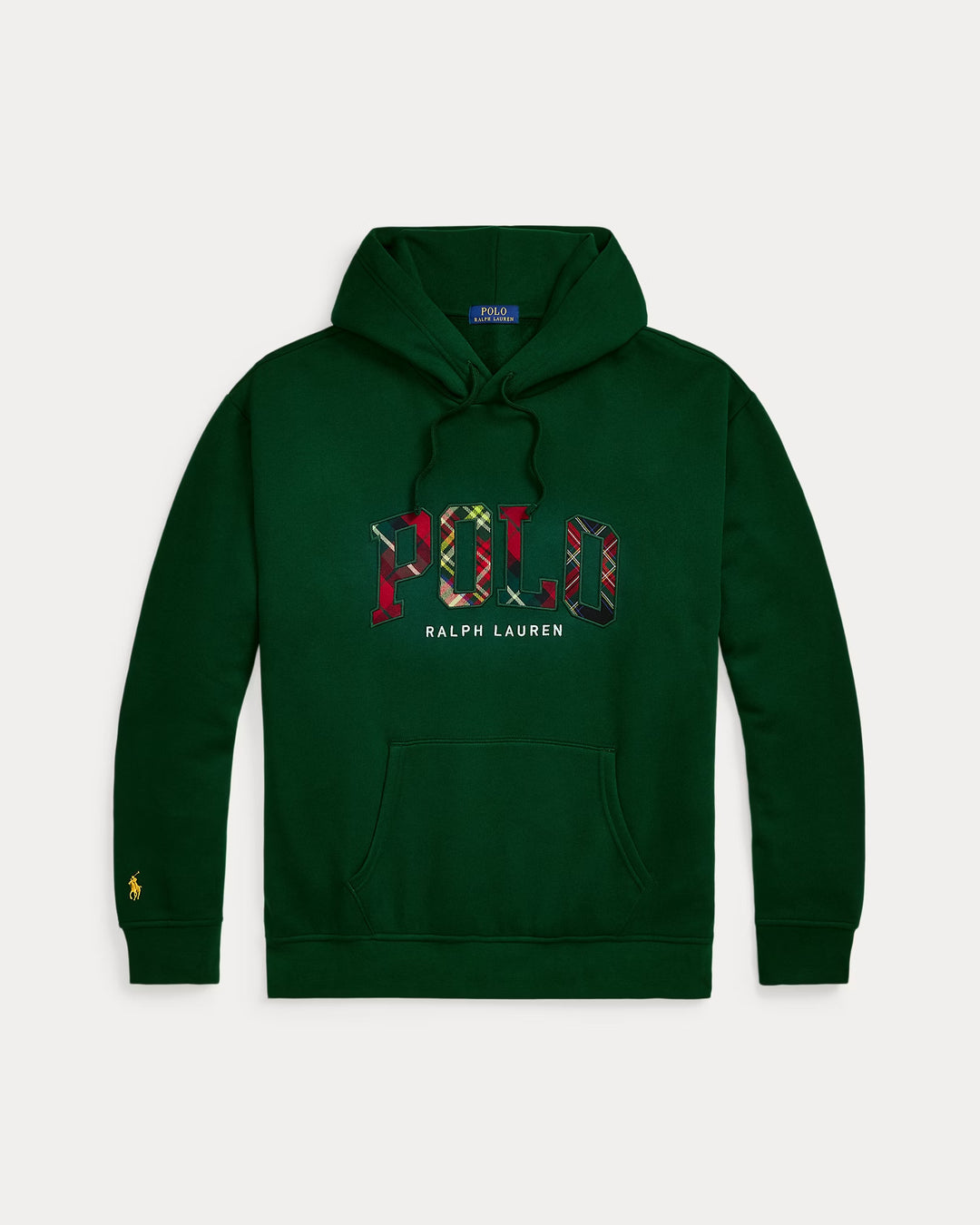Ralph Lauren The Big Fit RL Fleece Plaid-Logo Hoodie