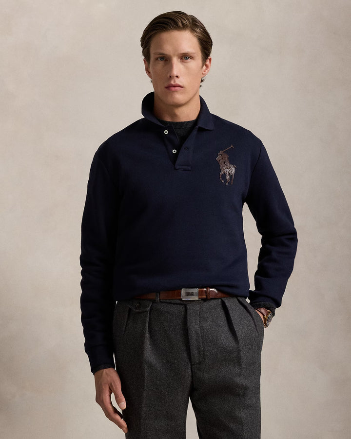 Ralph Lauren Classic Fit Leather-Pony Fleece Polo