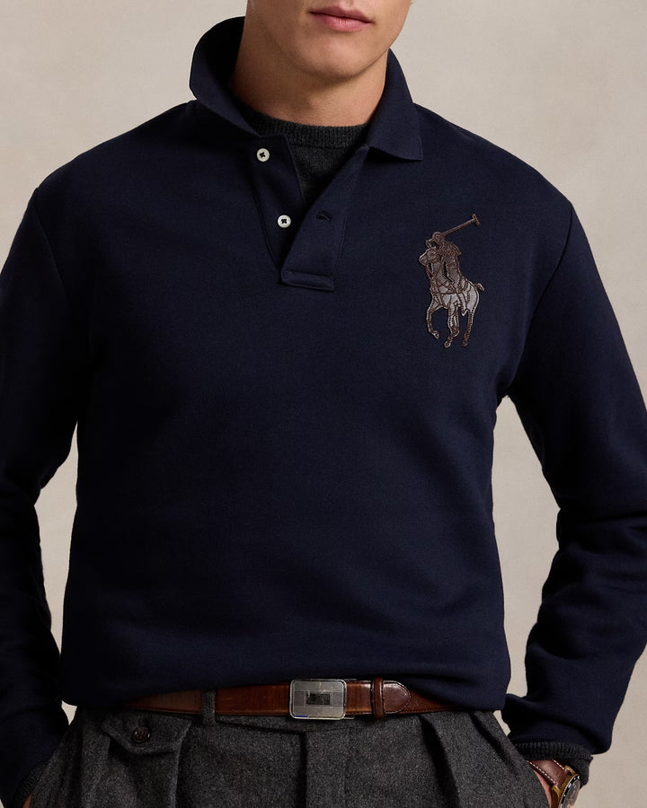 Ralph Lauren Classic Fit Leather-Pony Fleece Polo
