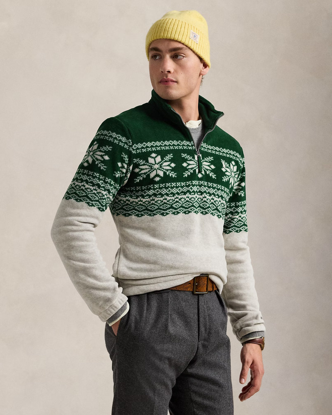 Ralph Lauren Snowflake Brushed Fleece Pullover