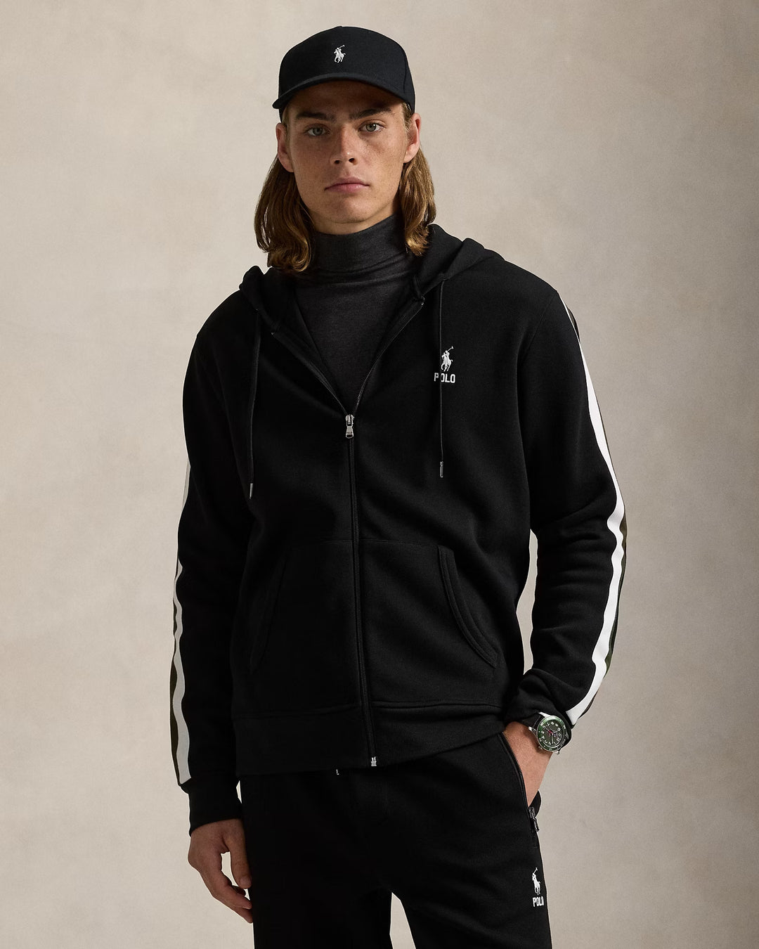 Ralph Lauren Double-Knit Full-Zip Hoodie