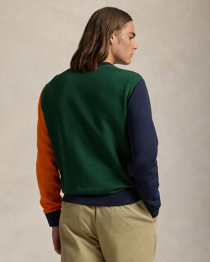 Ralph Lauren Color-Blocked Double-Knit Sweatshirt