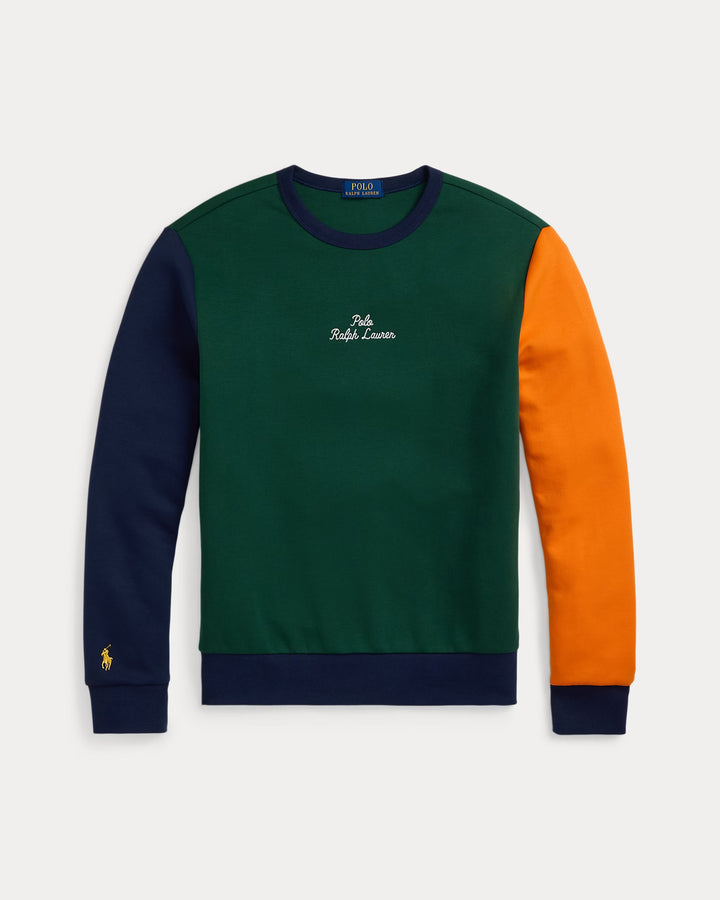 Ralph Lauren Color-Blocked Double-Knit Sweatshirt