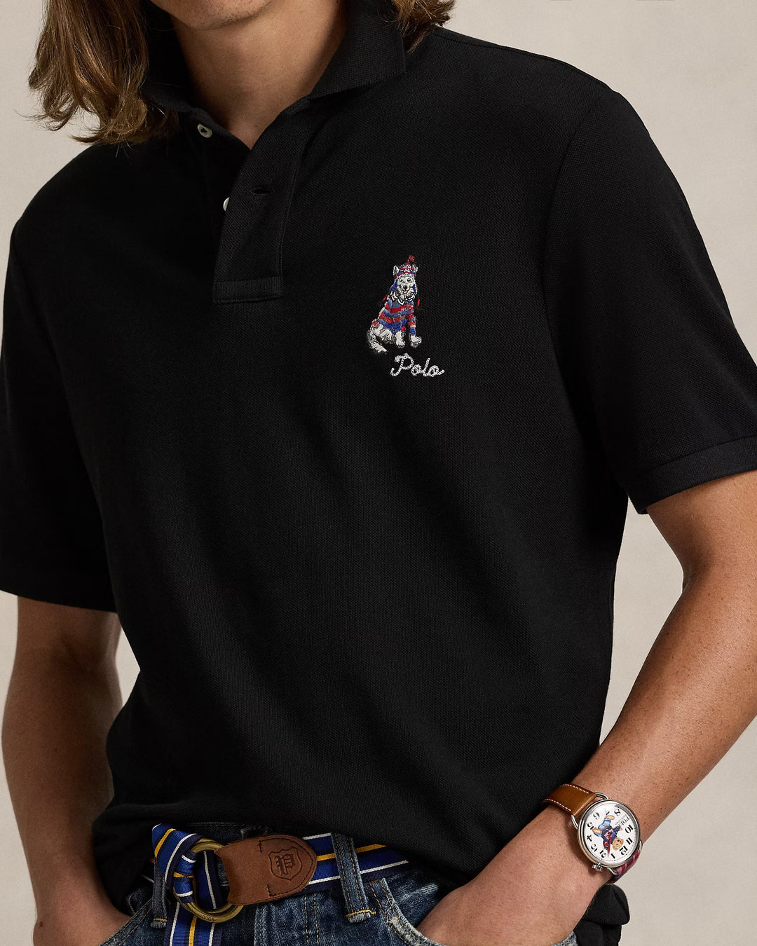 Ralph Lauren Classic Fit Dog-Embroidered Polo Shirt