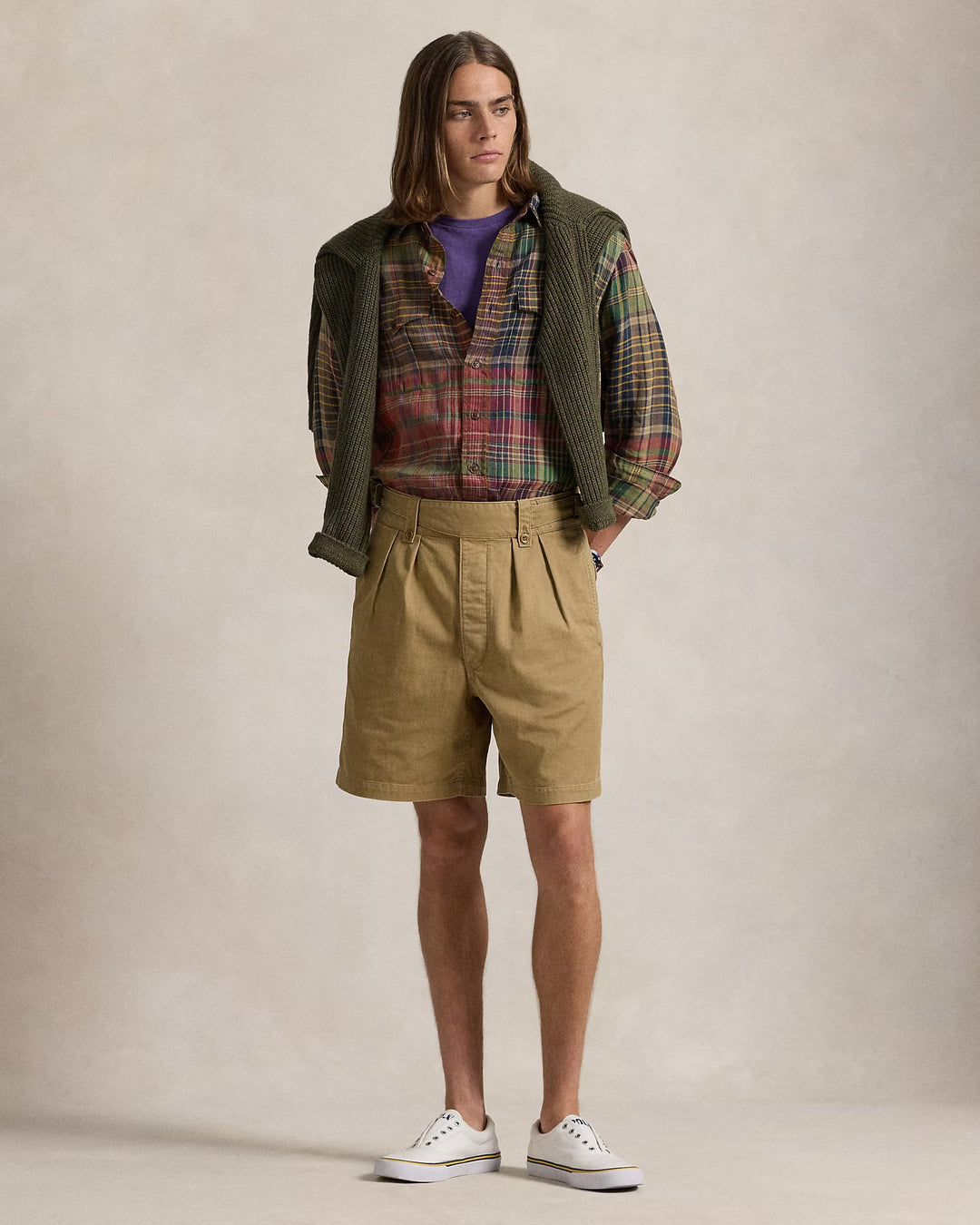 Ralph Lauren 7-Inch Classic Fit Pleated Twill Short