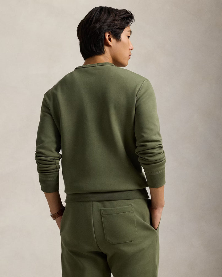 Ralph Lauren Leather-Pony Double-Knit Sweatshirt