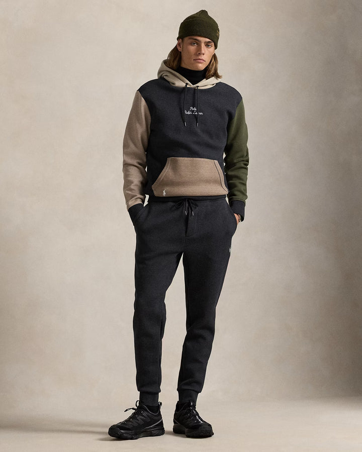 Ralph Lauren Logo Color-Blocked Double-Knit Hoodie
