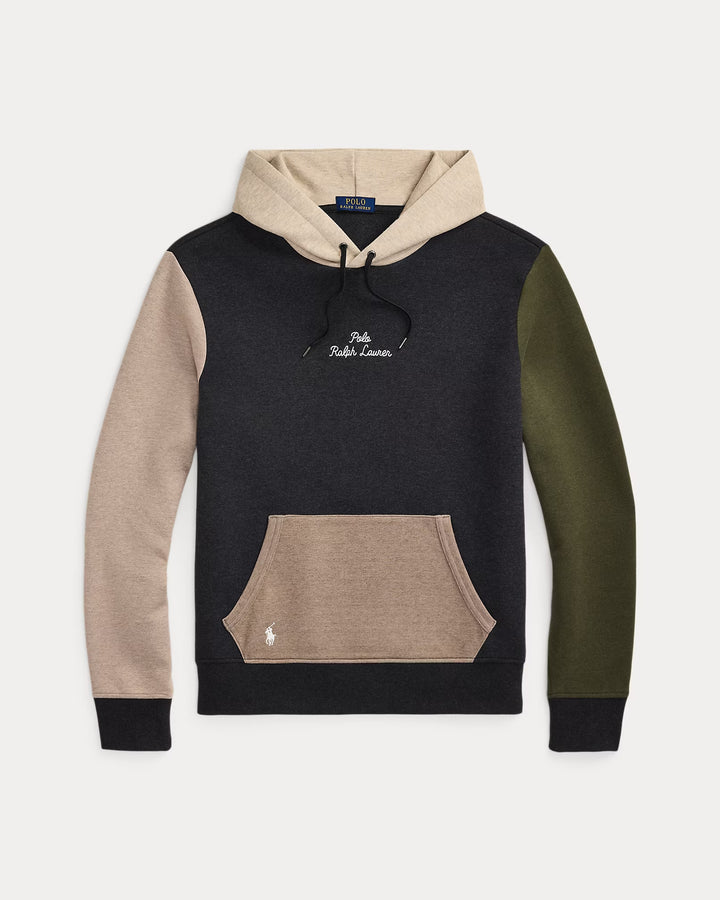 Ralph Lauren Logo Color-Blocked Double-Knit Hoodie