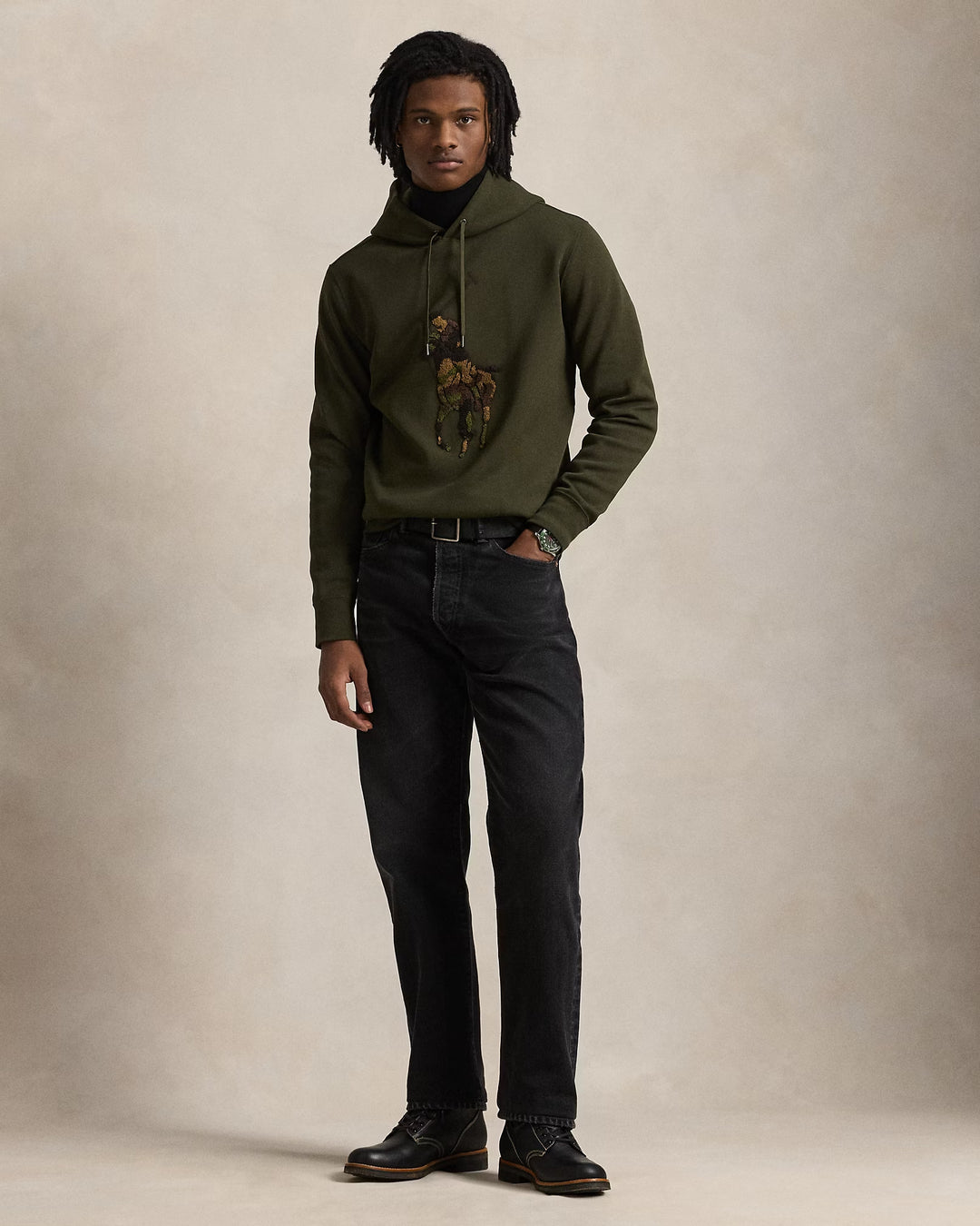 Ralph Lauren Big Pony Double-Knit Hoodie