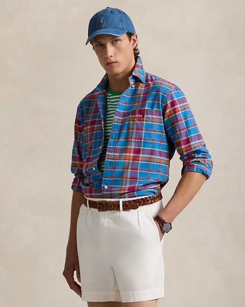 Ralph Lauren Classic Fit Plaid Oxford Shirt