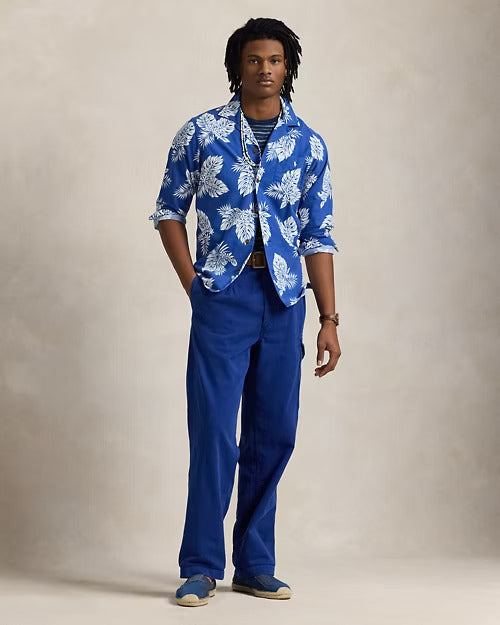 Ralph Lauren Classic Fit Monstera-Print Oxford Shirt