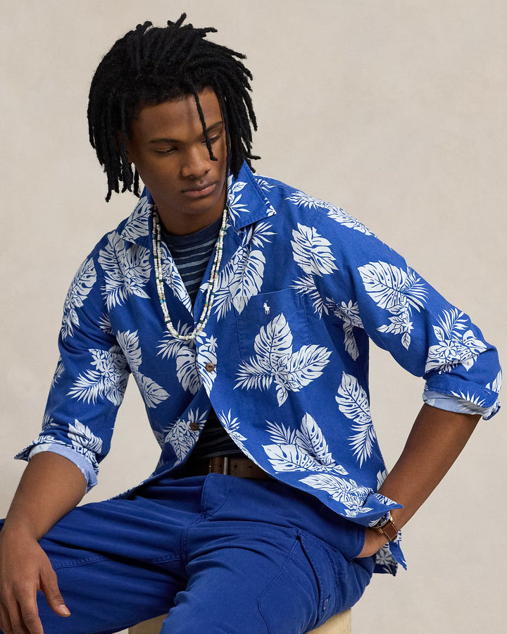 Ralph Lauren Classic Fit Monstera-Print Oxford Shirt