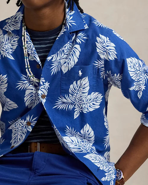 Ralph Lauren Classic Fit Monstera-Print Oxford Shirt