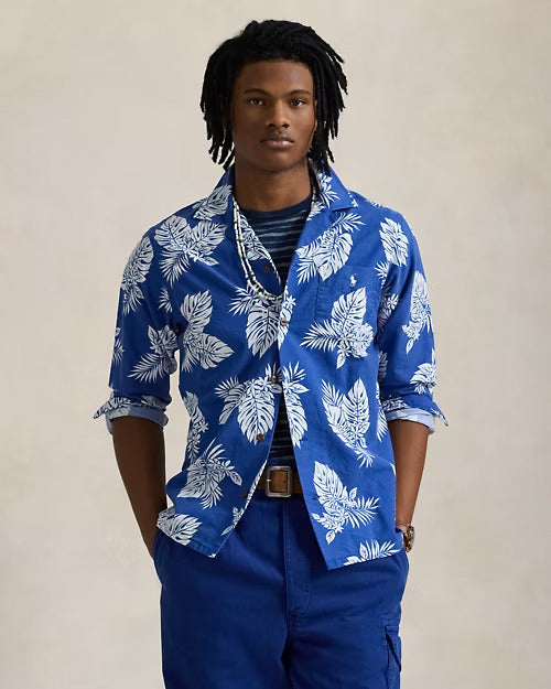 Ralph Lauren Classic Fit Monstera-Print Oxford Shirt