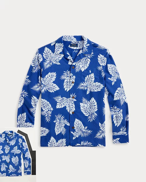 Ralph Lauren Classic Fit Monstera-Print Oxford Shirt