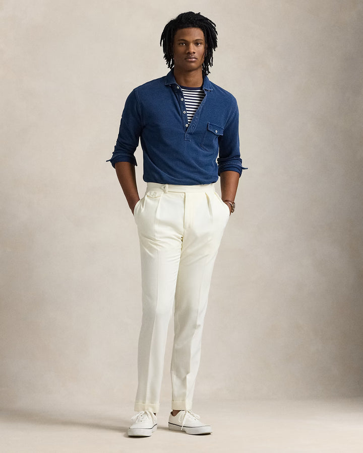 Ralph Lauren Indigo-Dyed Mesh Polo Shirt